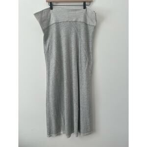 Coin 1904 Maxi Skirt Women Size X-Large Heather Gray High Rise Straight-Cut